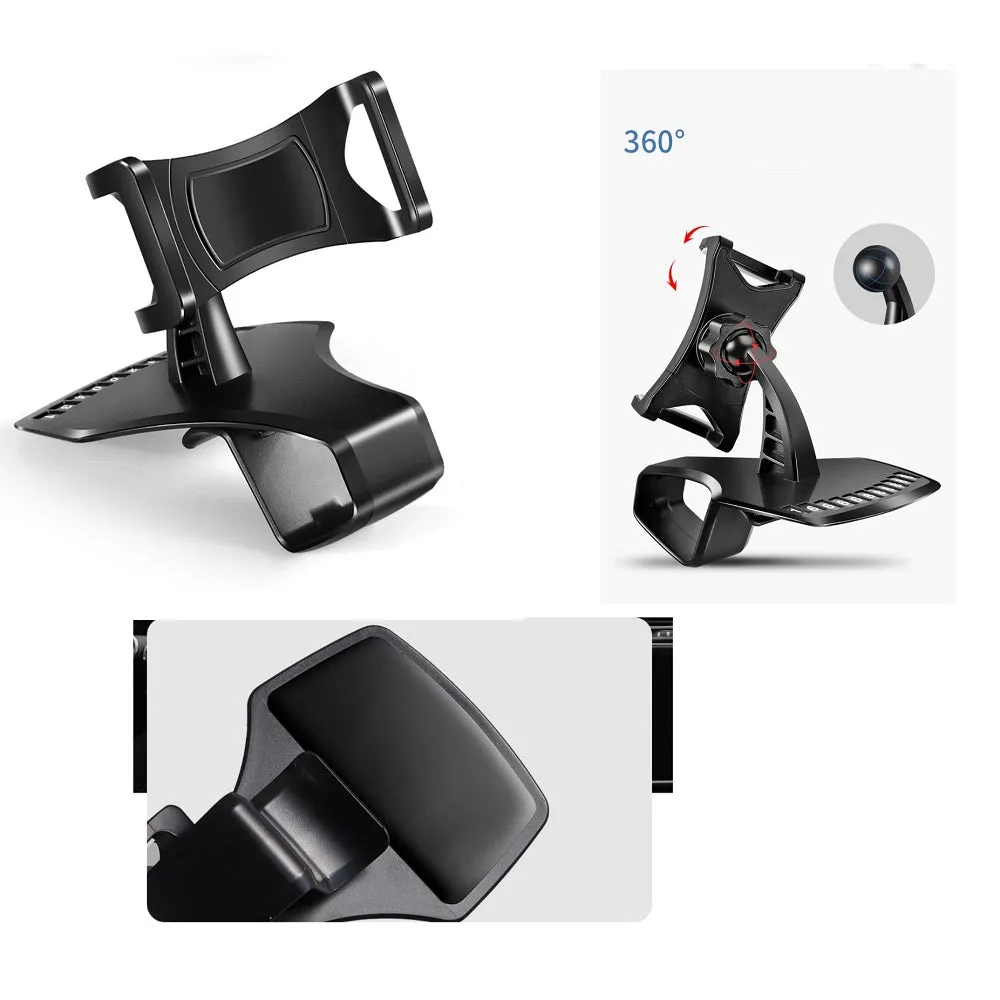 3 in 1 Car GPS Smartphone Holder: Dashboard / Visor Clamp   AC Grid Clip for Oppo F1 Global F1f (2016) - Black