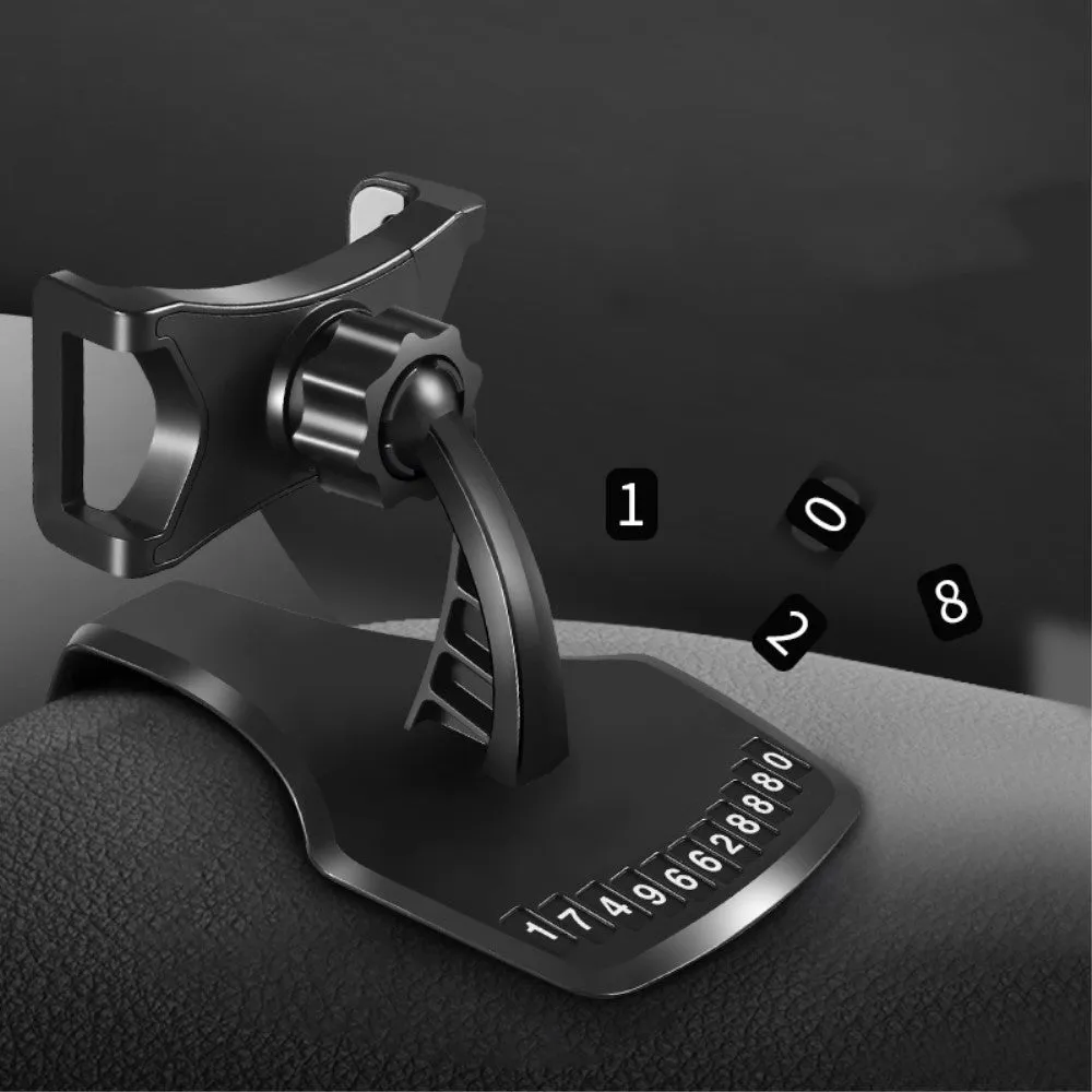 3 in 1 Car GPS Smartphone Holder: Dashboard / Visor Clamp   AC Grid Clip for Oppo F1 Global F1f (2016) - Black