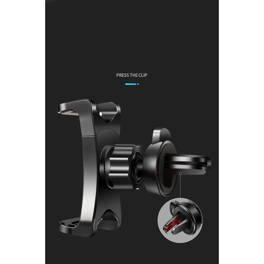 3 in 1 Car GPS Smartphone Holder: Dashboard / Visor Clamp   AC Grid Clip for Oppo F1 Global F1f (2016) - Black