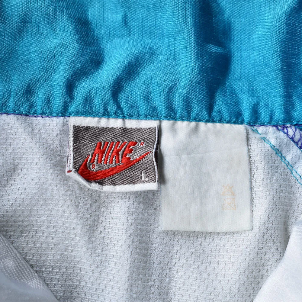 80's　NIKE/ナイキ 銀タグ 刺繍ロゴ ナイロンプルオーバー　230326