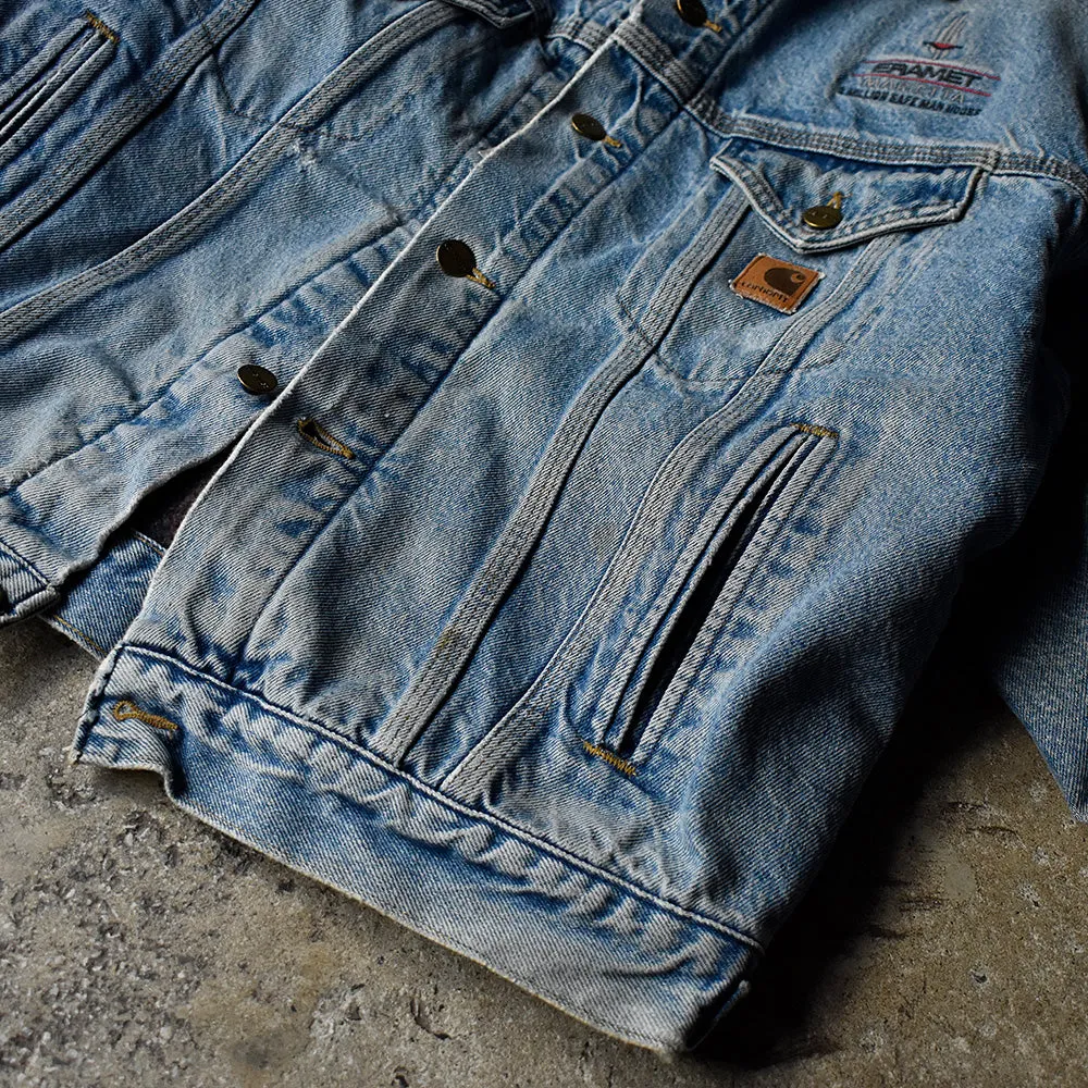90's～ Carhartt デニム トラッカージャケット ブランケットライナー USA製 231202H