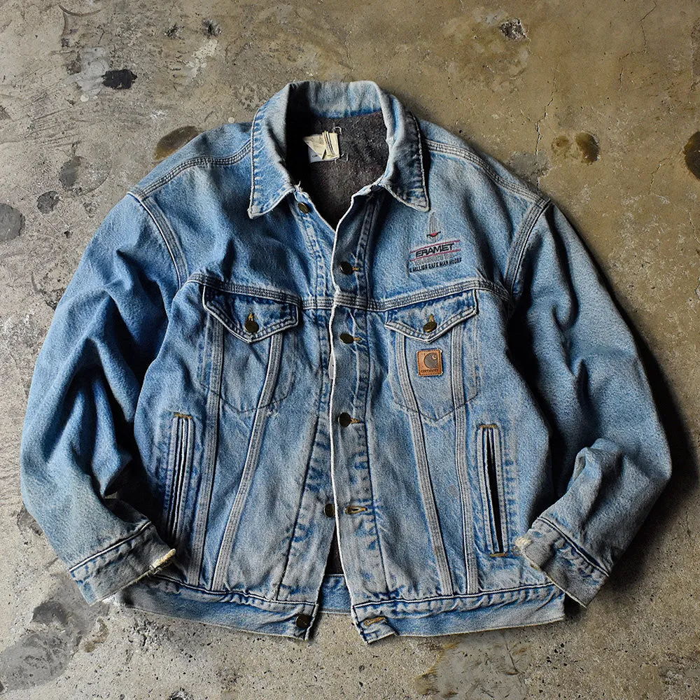 90's～ Carhartt デニム トラッカージャケット ブランケットライナー USA製 231202H