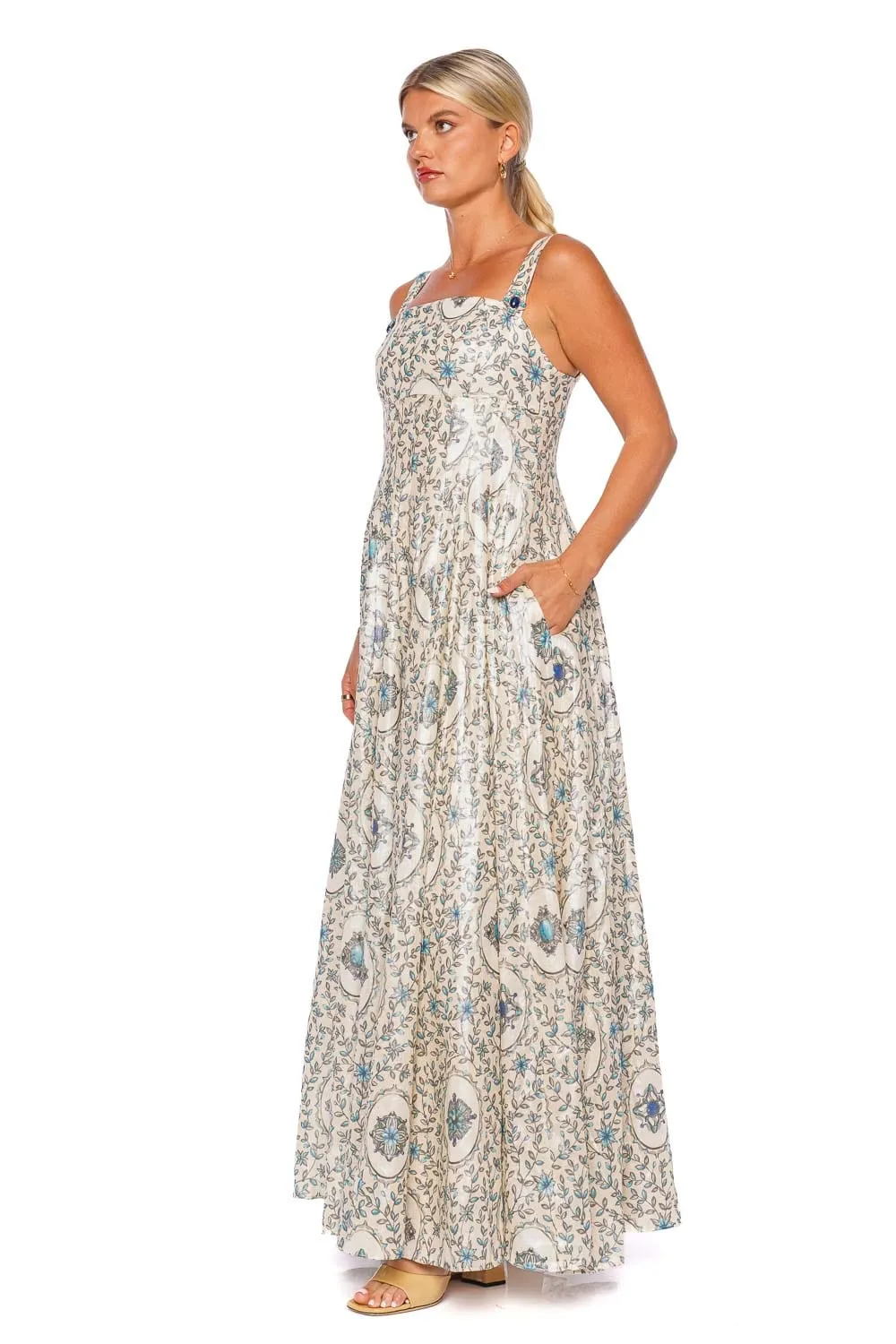 Aguamarina Platero Printed Maxi Dress