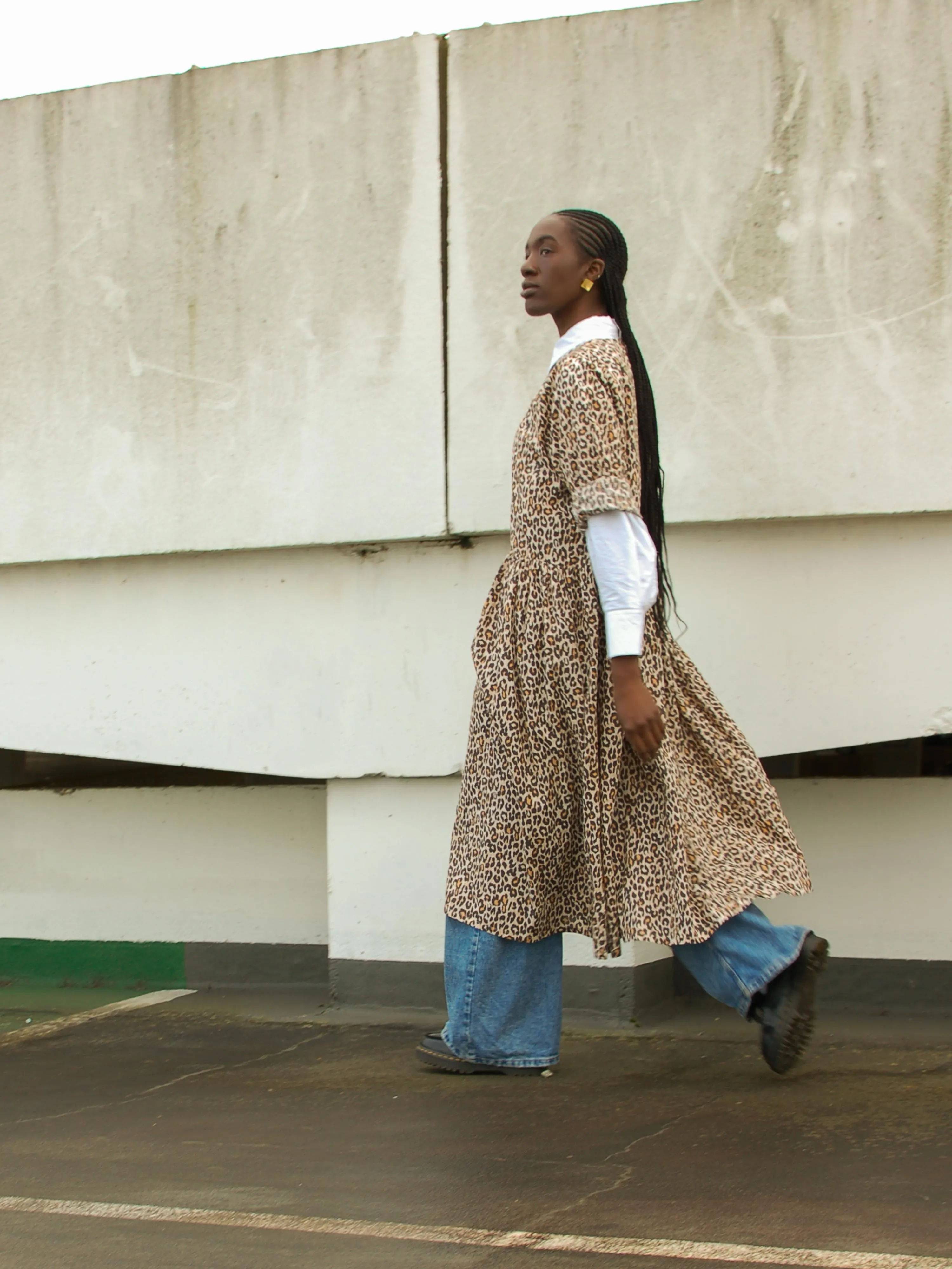 Aina Leopard Belted Dress
