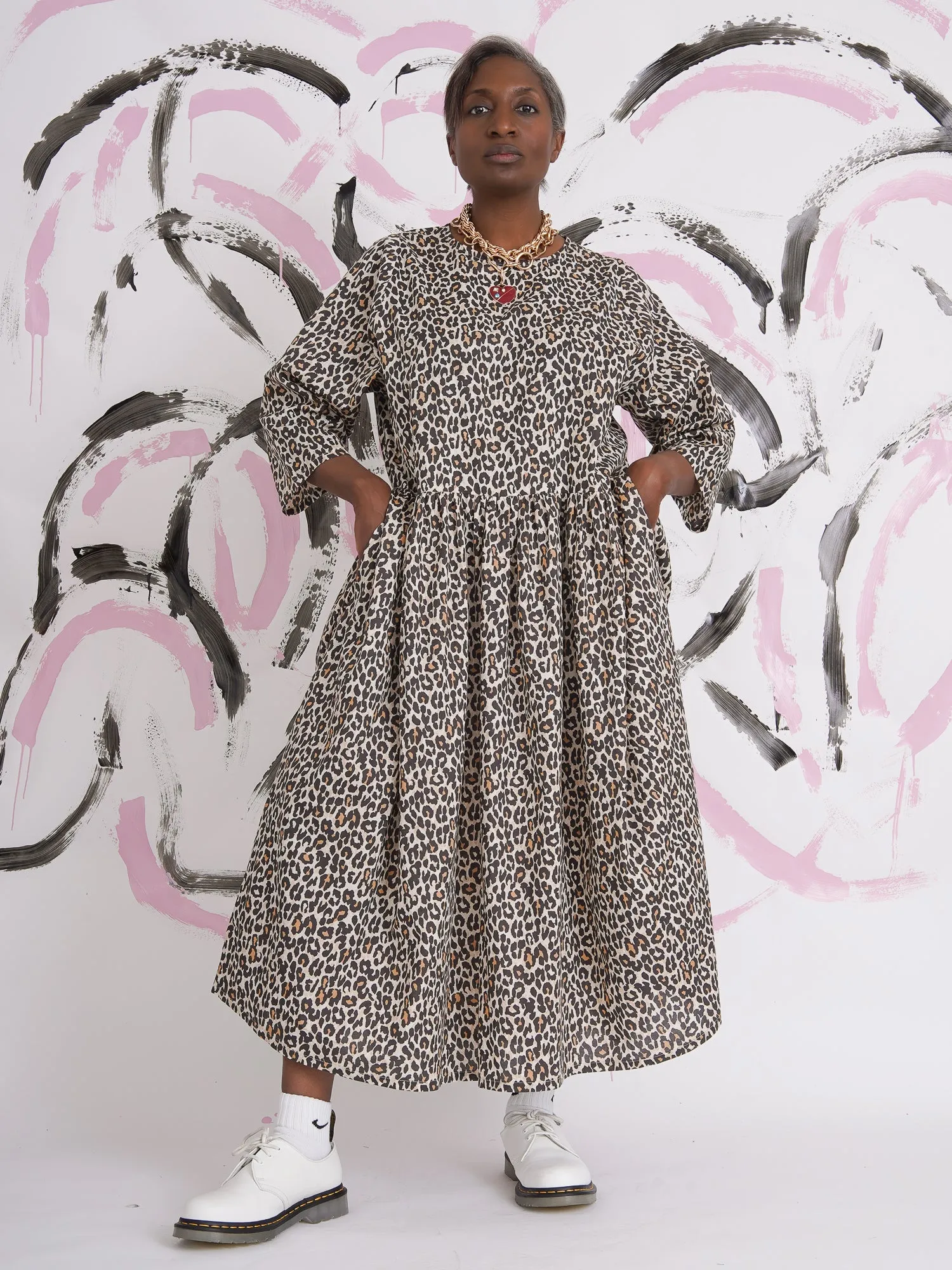 Aina Leopard Belted Dress