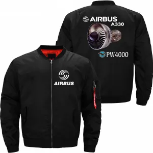 AIRBUS A330 PRATT & WHITNEY PW4000 ENGINE BOMBER FLIGHT AVIATOR JACKET