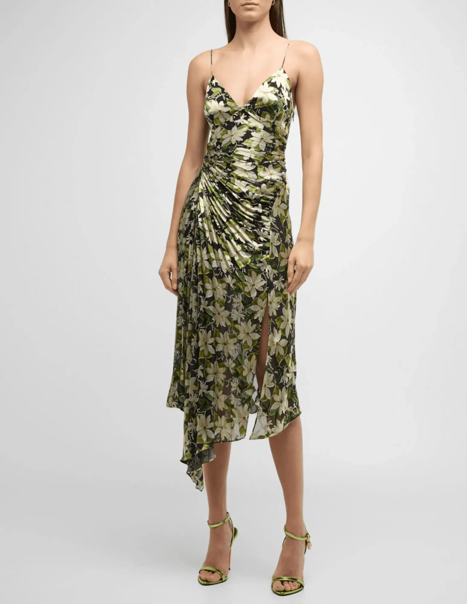 Alice   Olivia Shawna Asymmetrical Slip Dress