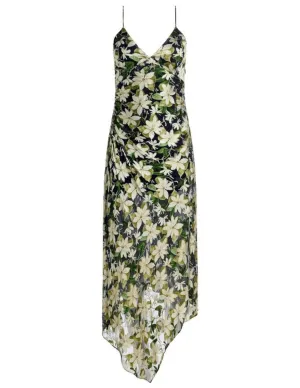 Alice   Olivia Shawna Asymmetrical Slip Dress
