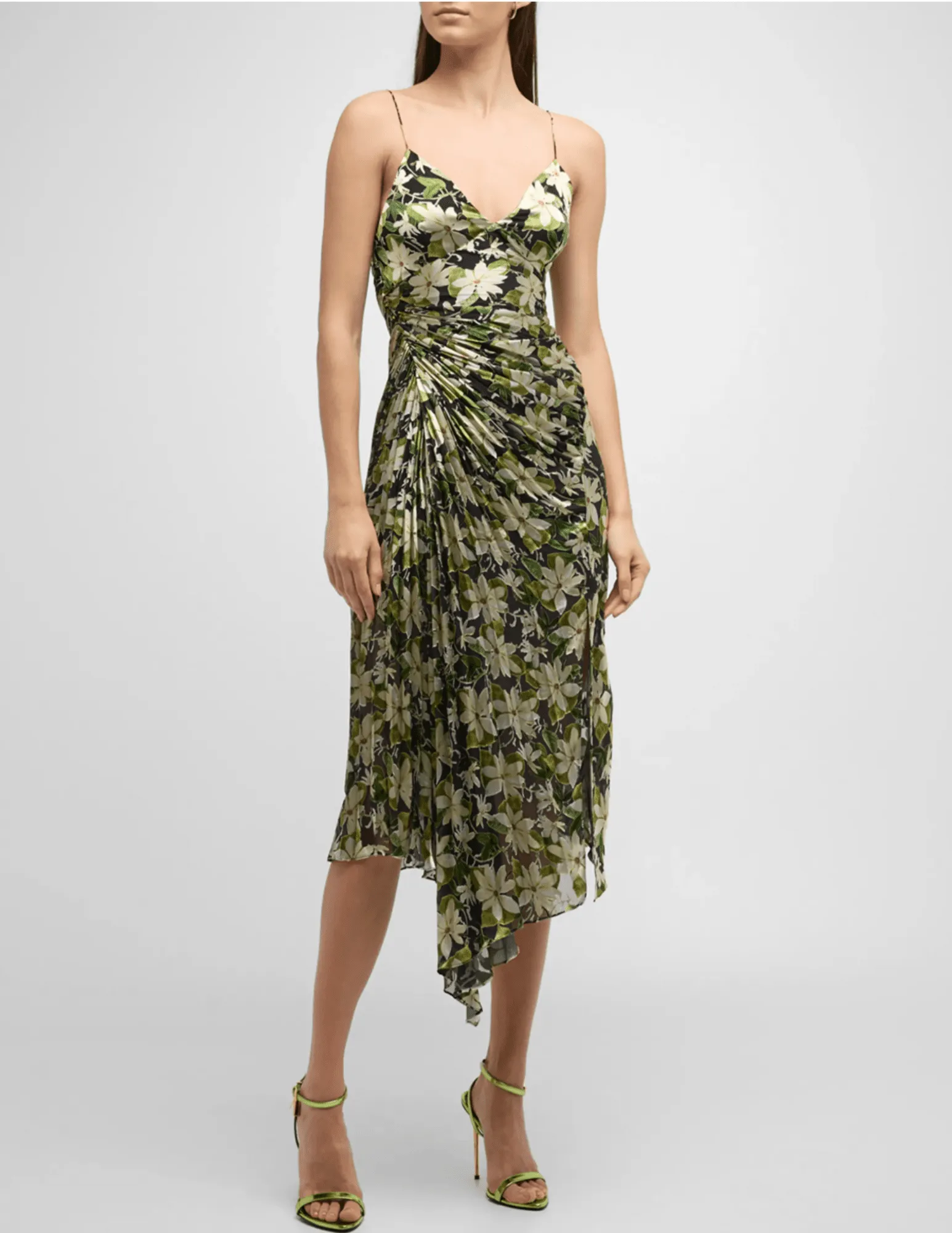 Alice   Olivia Shawna Asymmetrical Slip Dress