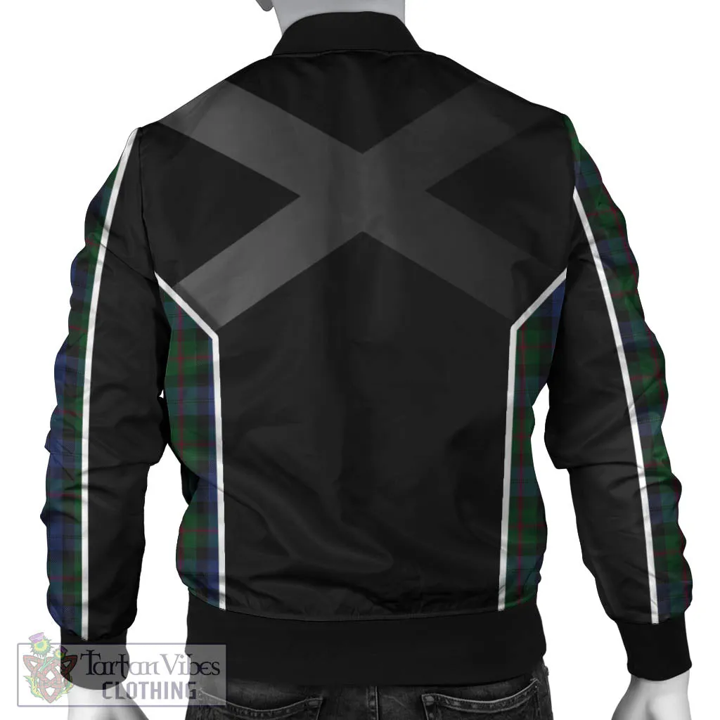 Baird Tartan Bomber Jacket with Family Crest and Scottish Thistle Vibes Sport Style