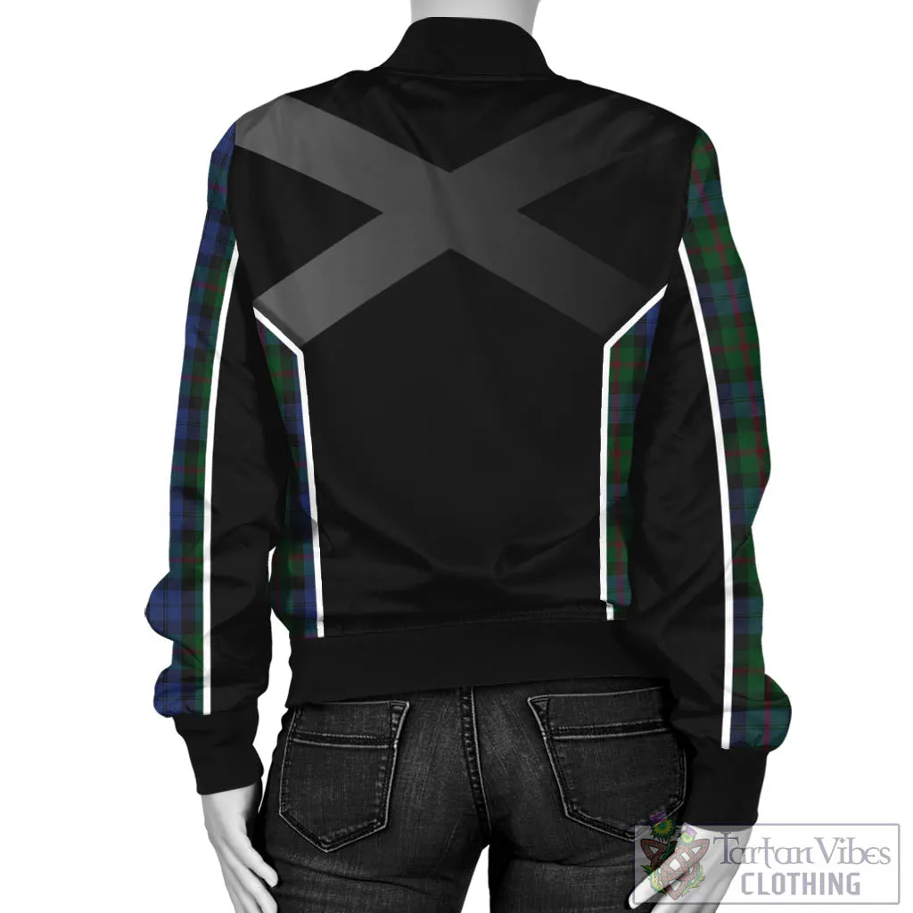Baird Tartan Bomber Jacket with Family Crest and Scottish Thistle Vibes Sport Style
