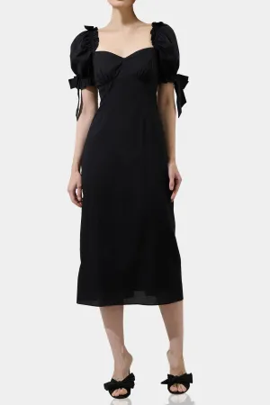 Black Midi Dress With Sleeves