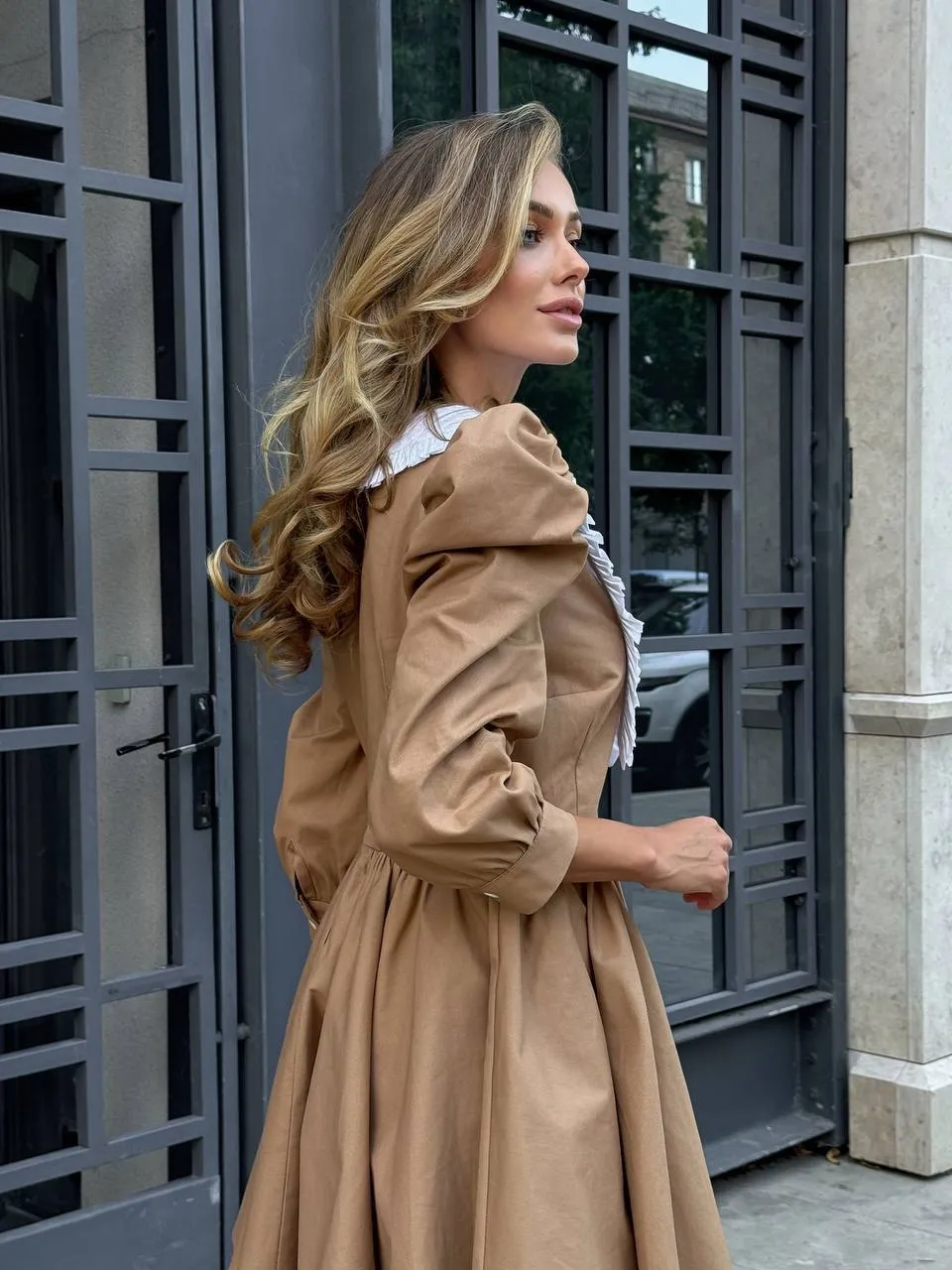 Brown mini dress “Amalyn”