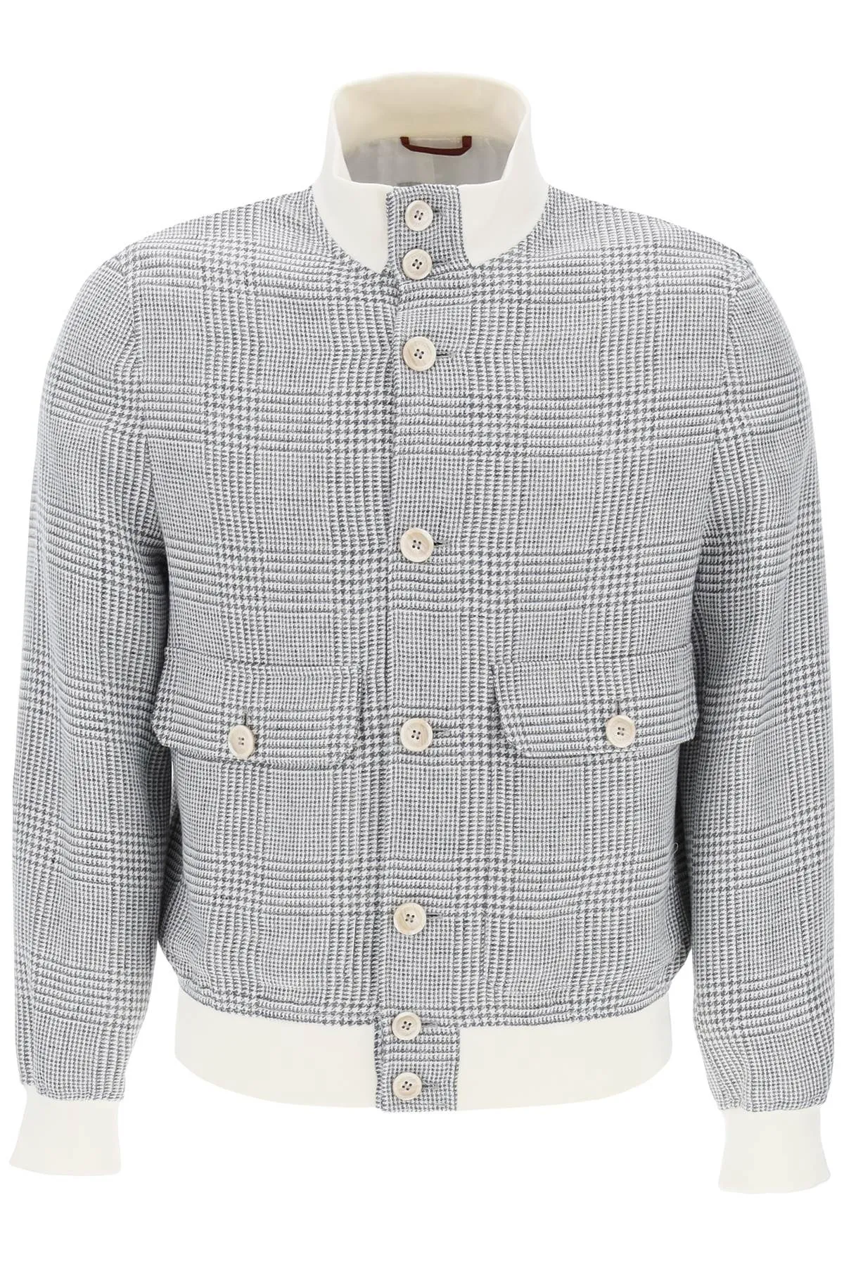 Brunello Cucinelli Prince Of Wales Check Bomber Jacket