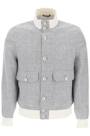 Brunello Cucinelli Prince Of Wales Check Bomber Jacket
