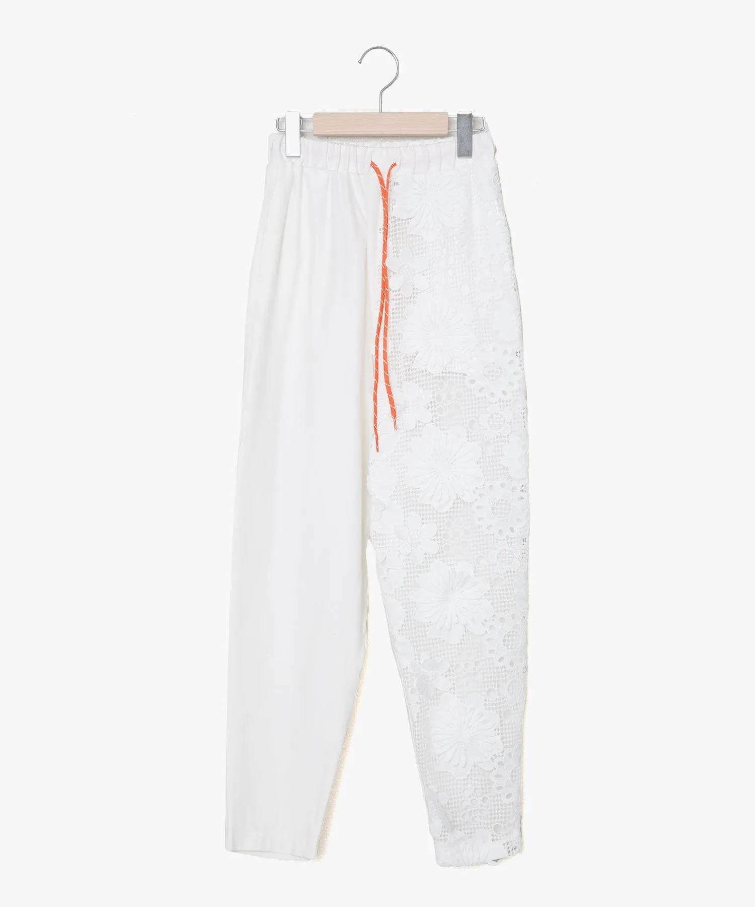 BSD25SS-17  Flower Lace Relax Pants WHITE