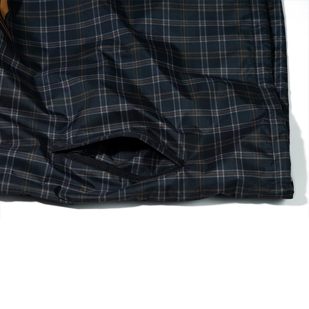 BSRBT SPORTY PULLOVER SNAP JACKET CHECK BROWN