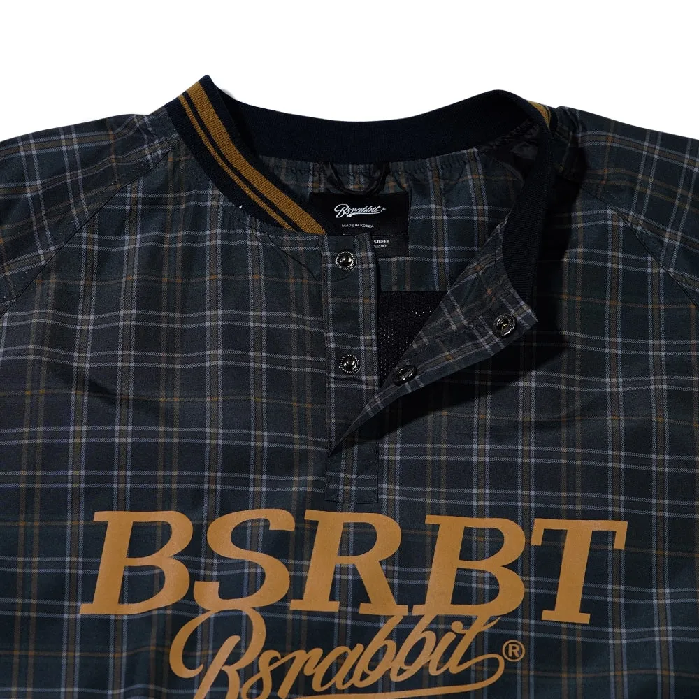BSRBT SPORTY PULLOVER SNAP JACKET CHECK BROWN
