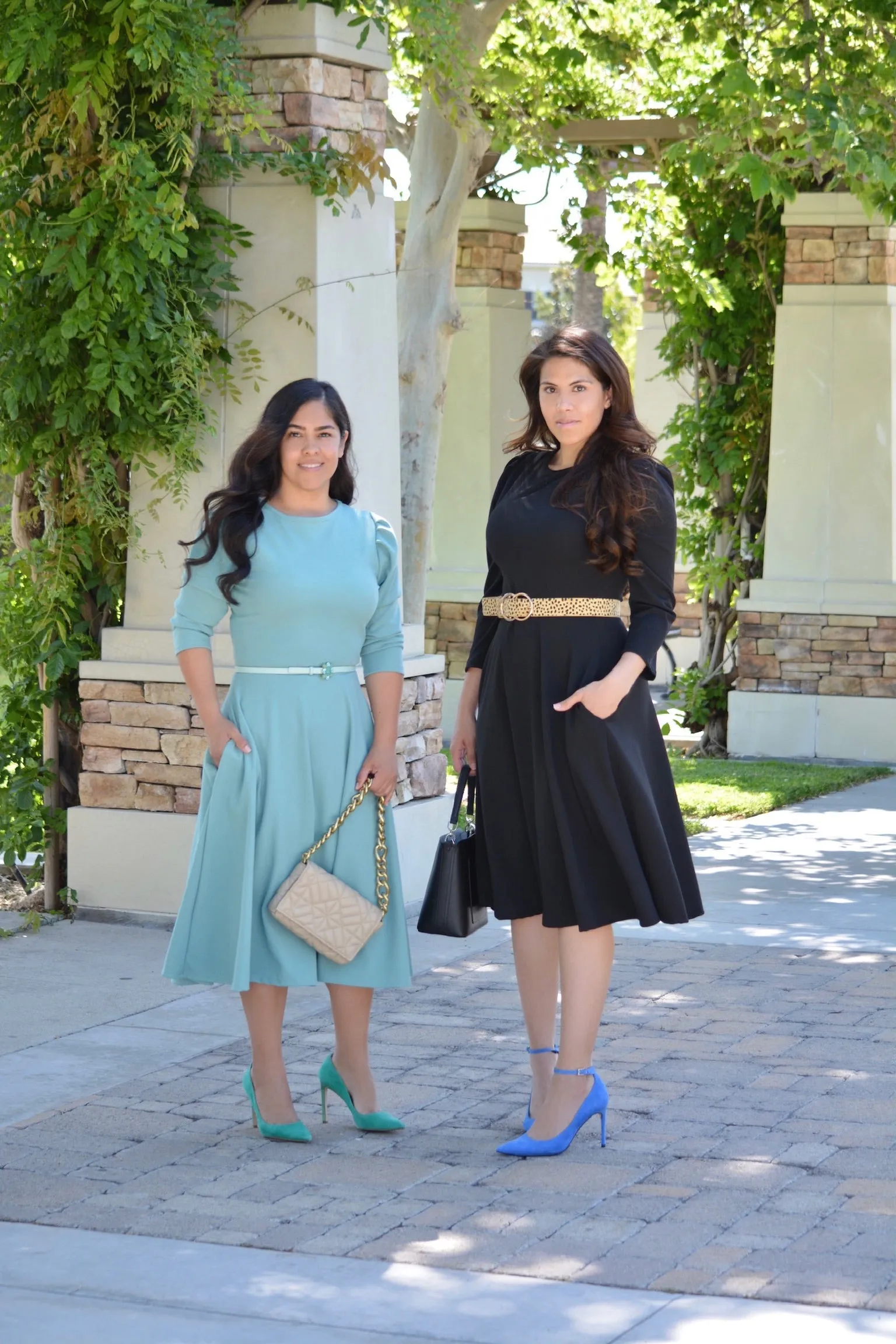 Capri Black Puff Sleeve Dress