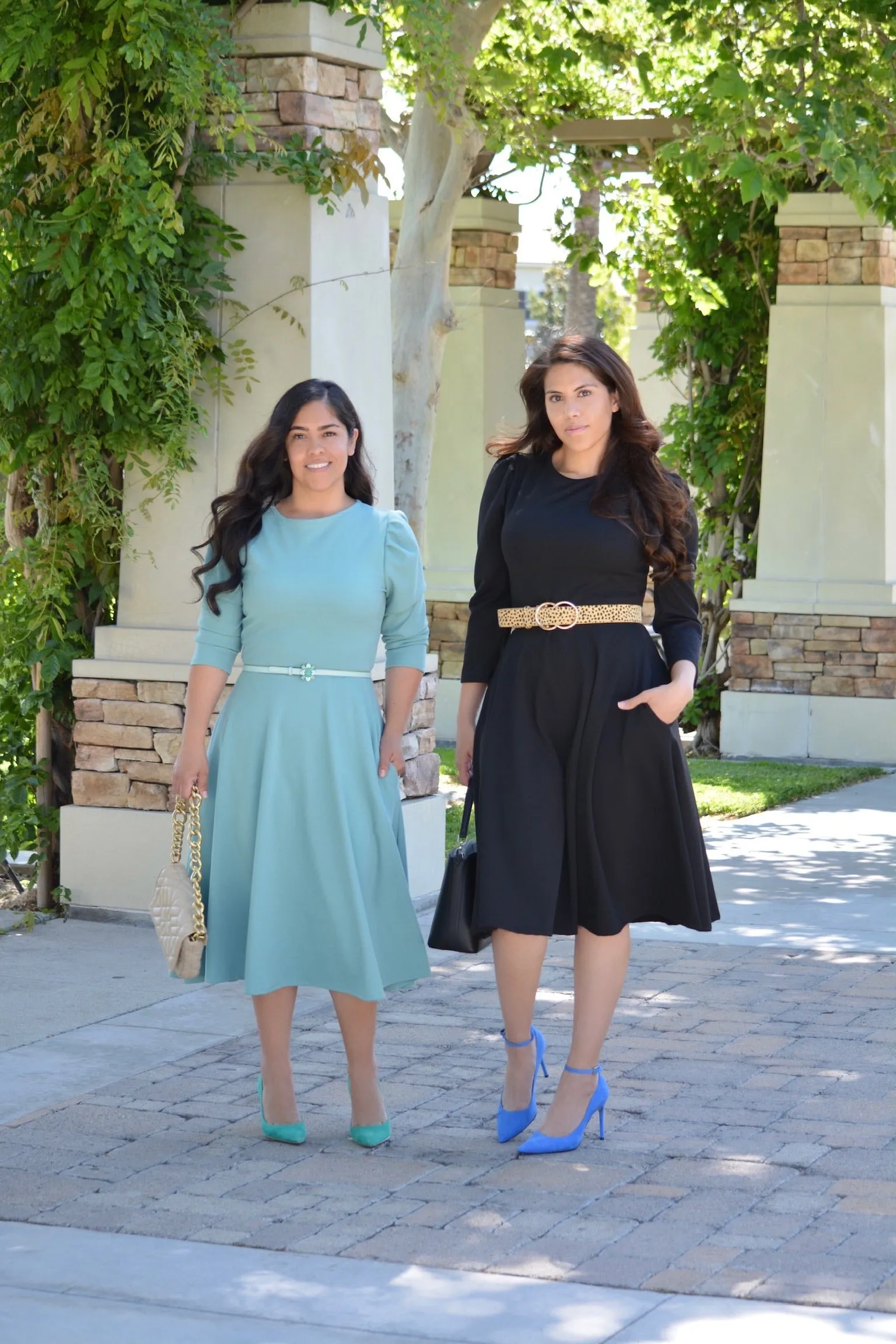 Capri Black Puff Sleeve Dress