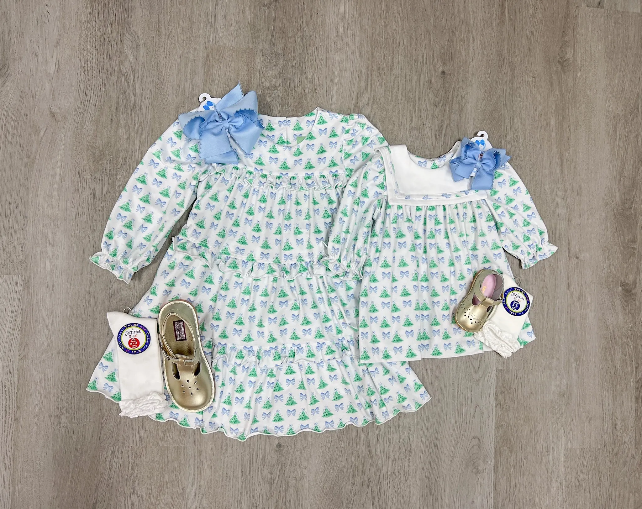 Christmas Tree Knit Collar Dress