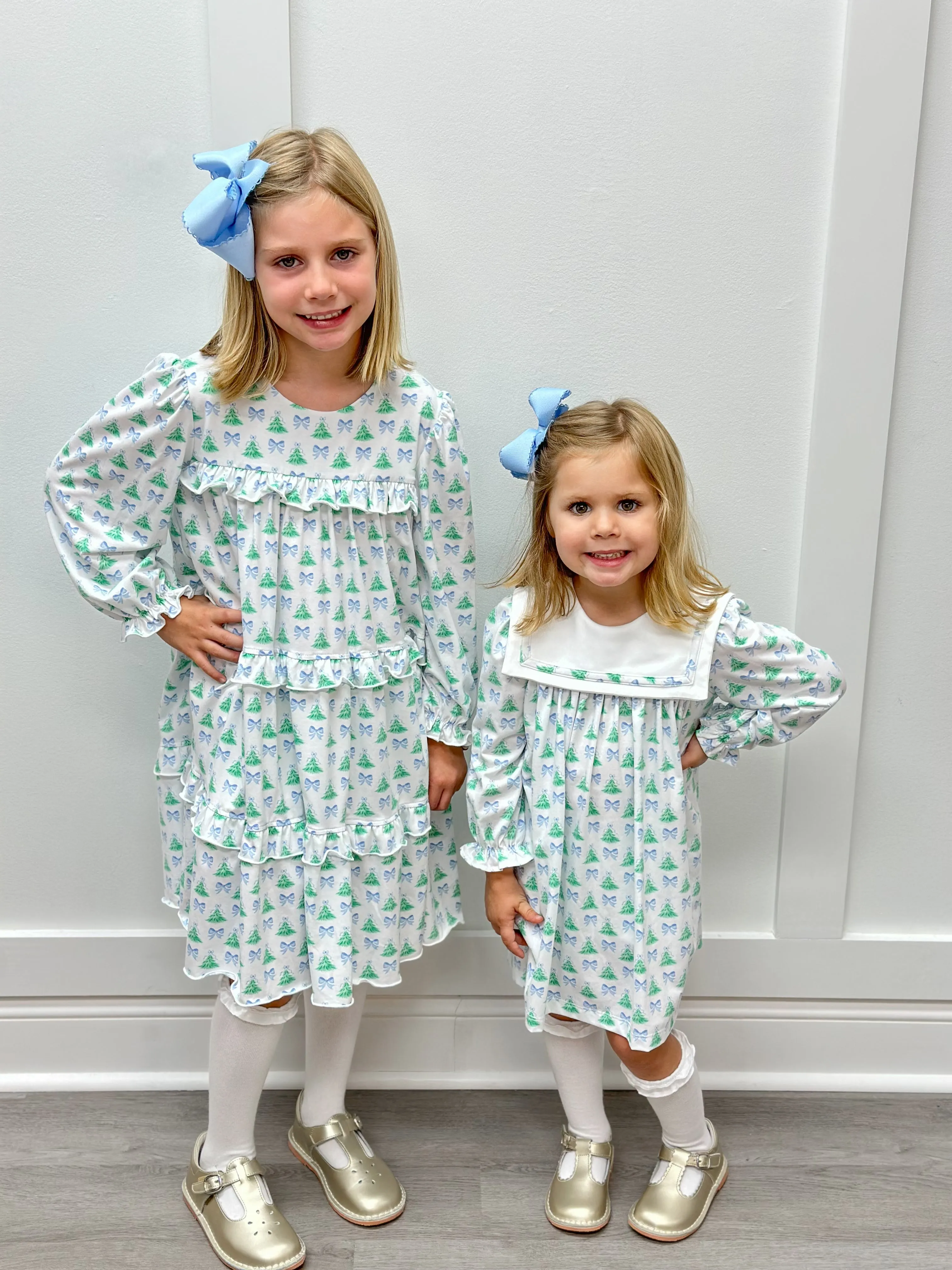 Christmas Tree Knit Collar Dress