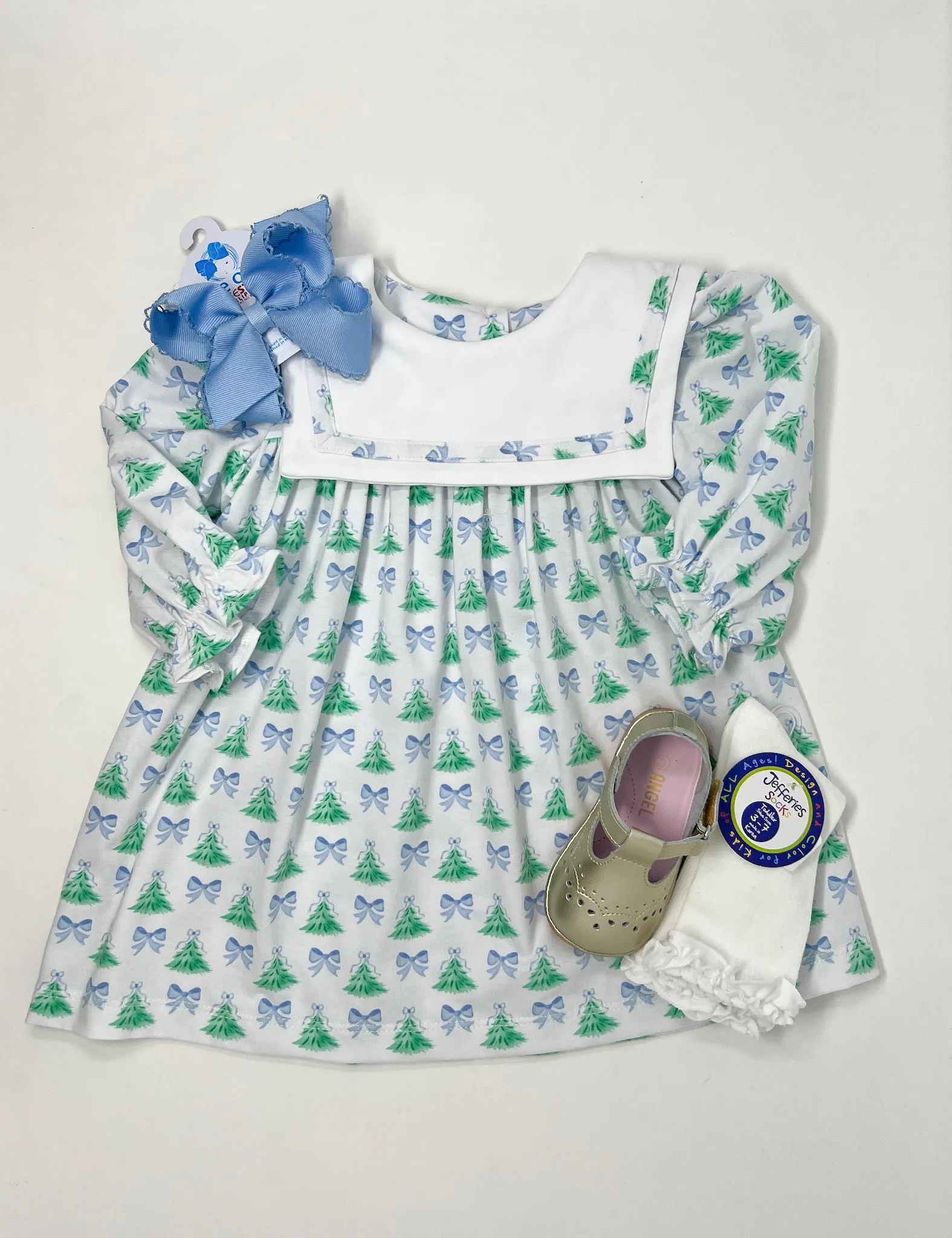 Christmas Tree Knit Collar Dress