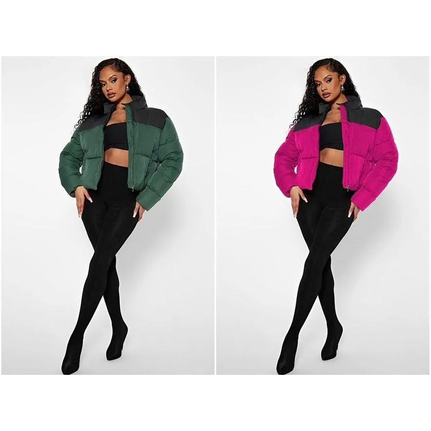 Colour Block Bomber Jacket