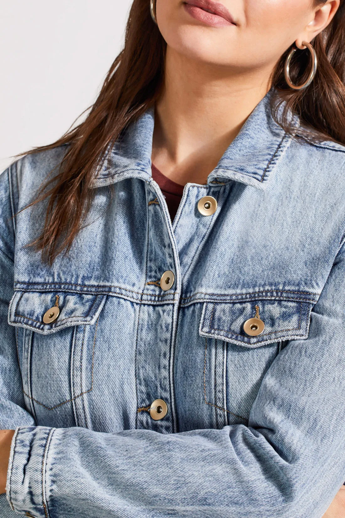 Cotton Denim Duster w/ Pockets
