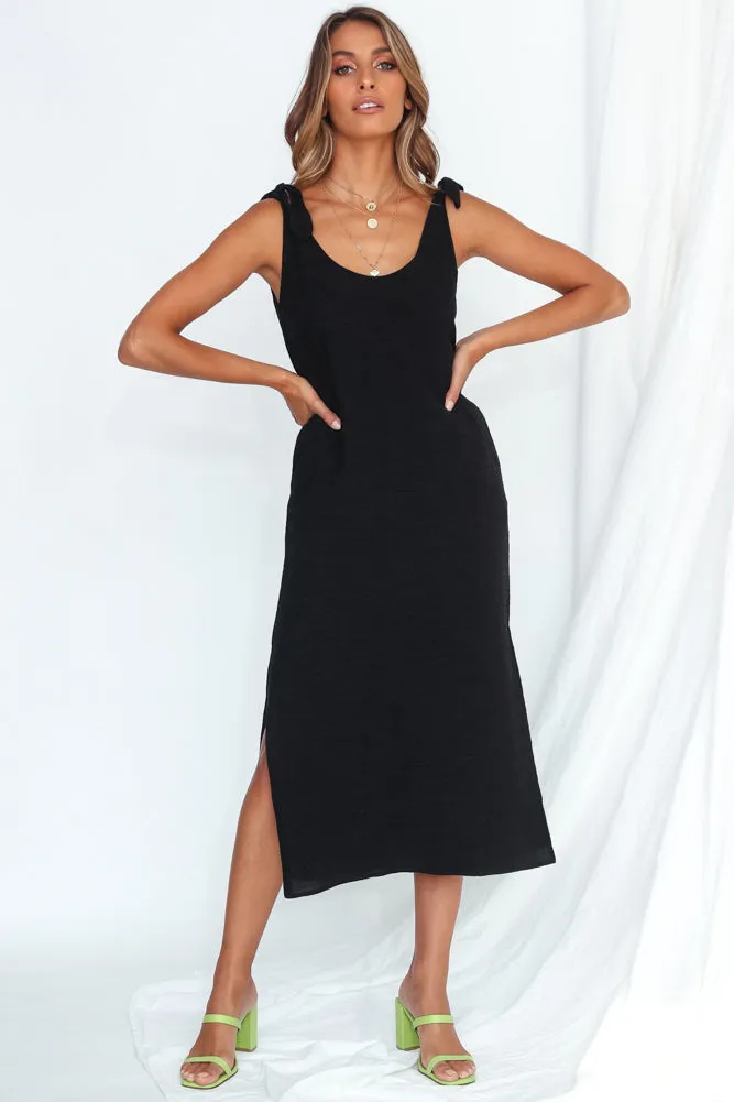 Crowded Midi Dress Black
