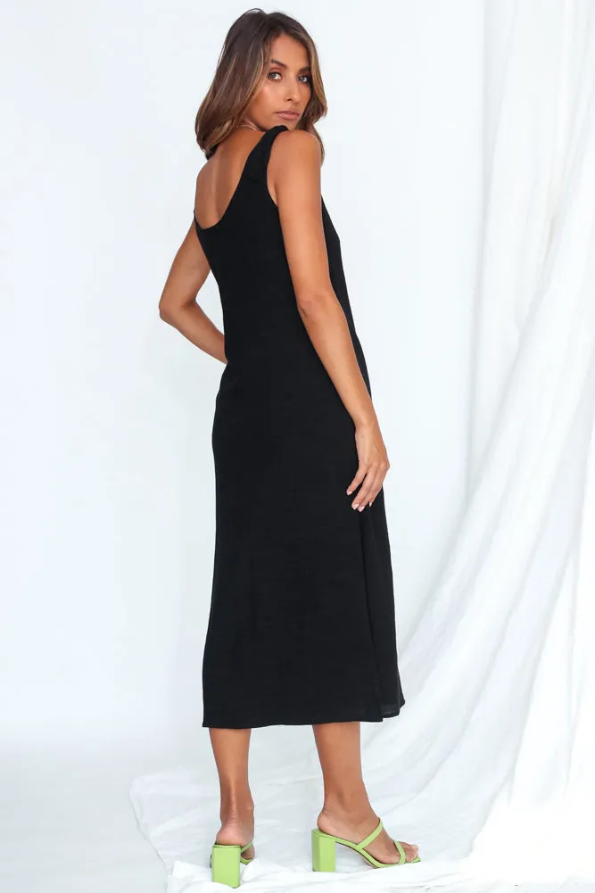 Crowded Midi Dress Black