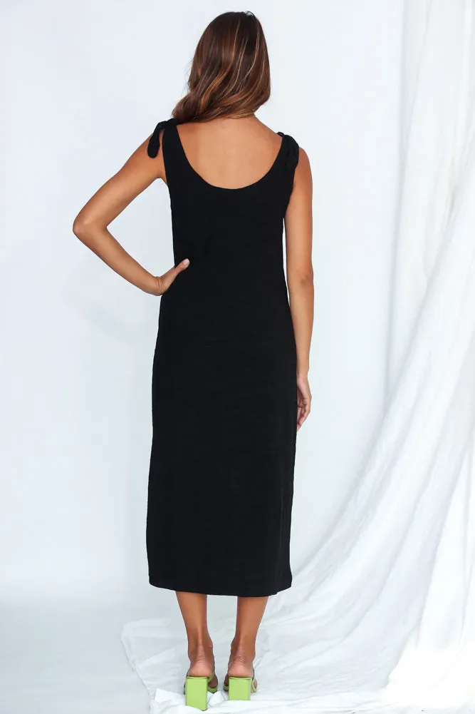 Crowded Midi Dress Black