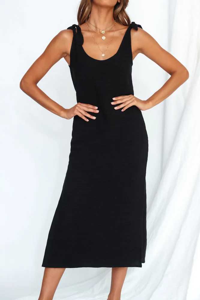 Crowded Midi Dress Black