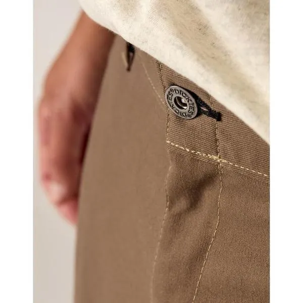 Dickies Skateboarding Pants Flex Slim Fit Straight Leg Mushroom Contrast Topstitch