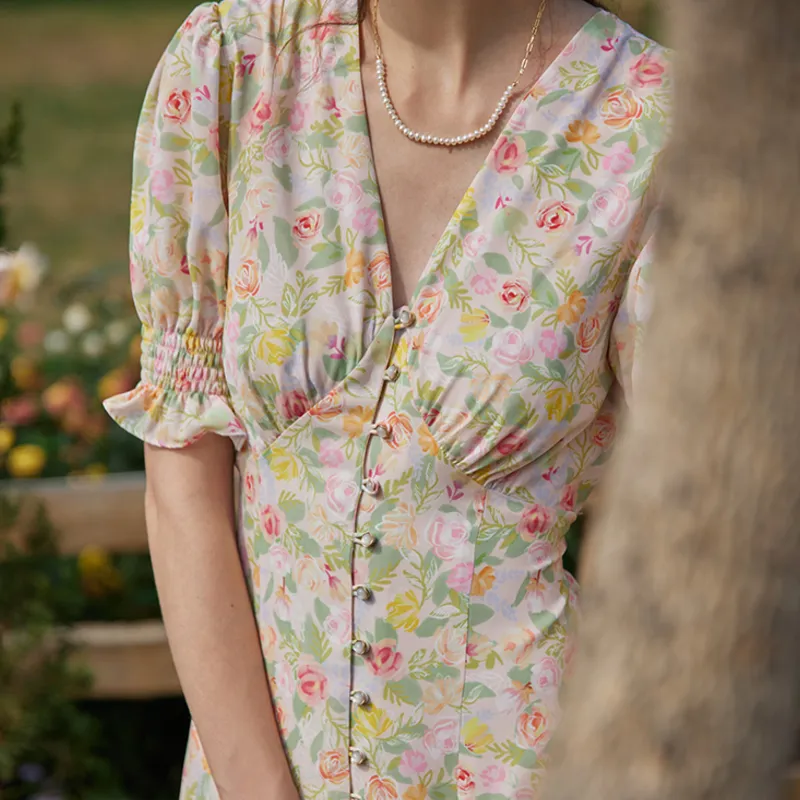 Dunnmall My Philosophy V-neck Midi Dress
