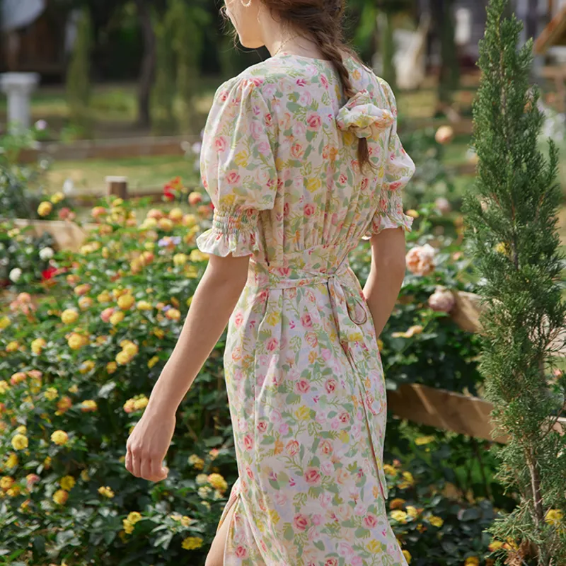 Dunnmall My Philosophy V-neck Midi Dress