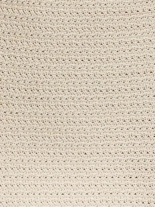Fashion is an Attitude Square Neck Sleeveless Crochet Midi Dress