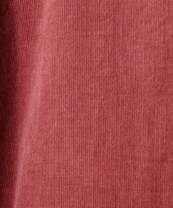 Fine-ribbed cotton corduroy slit pants 24W448