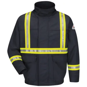 FR 88/12 LINED BOMBER WITH REFLECTIVE STRIPING - NV-Navy | Bulwark JLJC