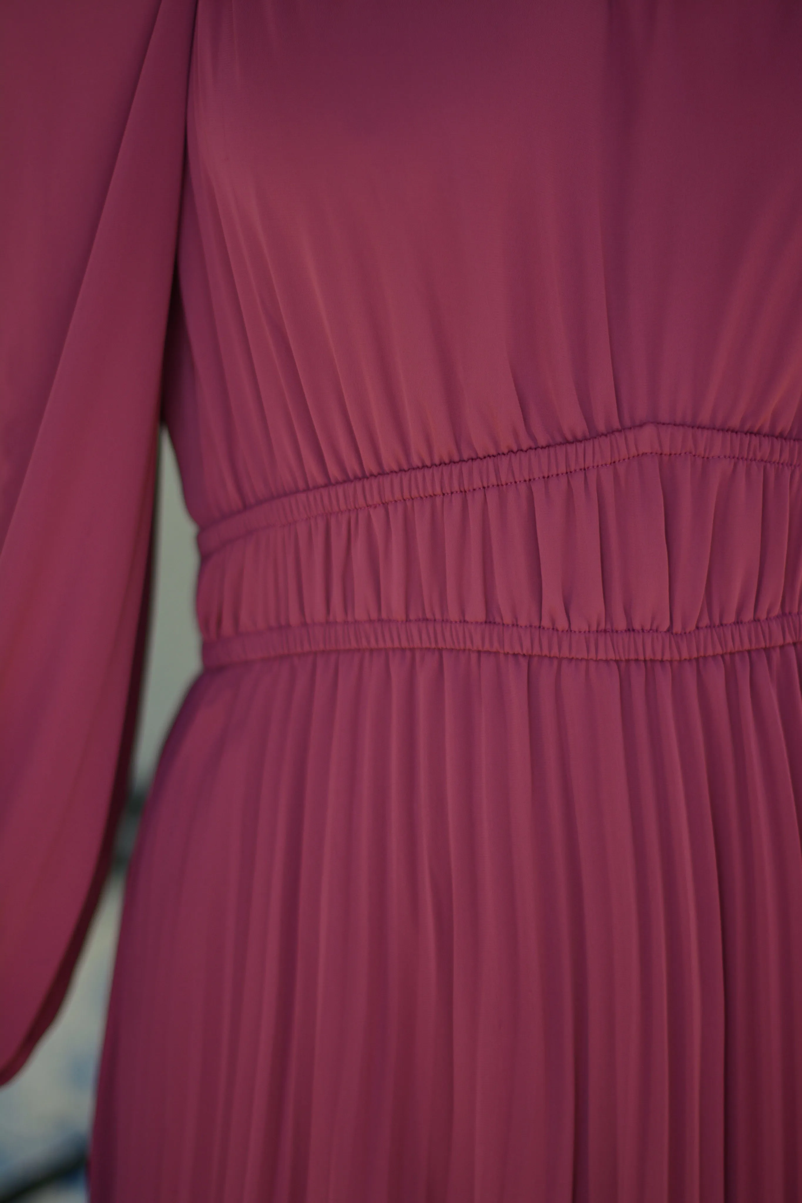 Gabriela Magenta Pleated Dress