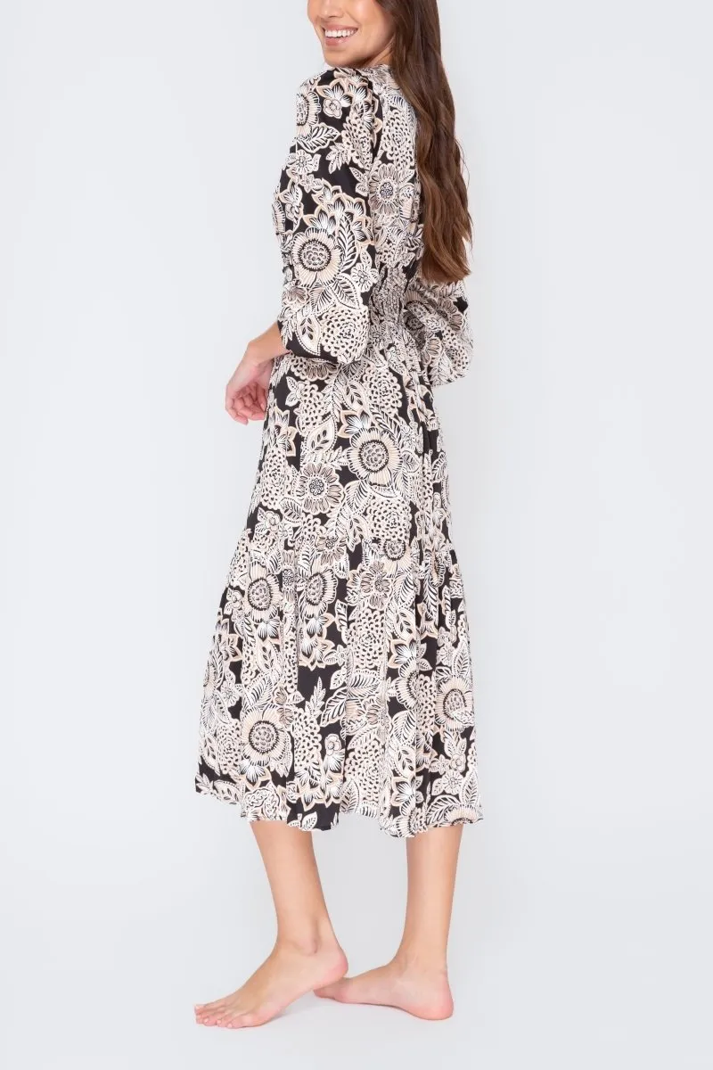 GWENYTH DRESS (Black/Patchwork)