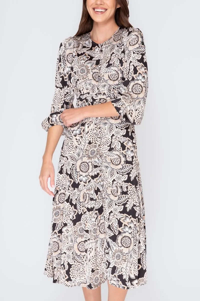 GWENYTH DRESS (Black/Patchwork)