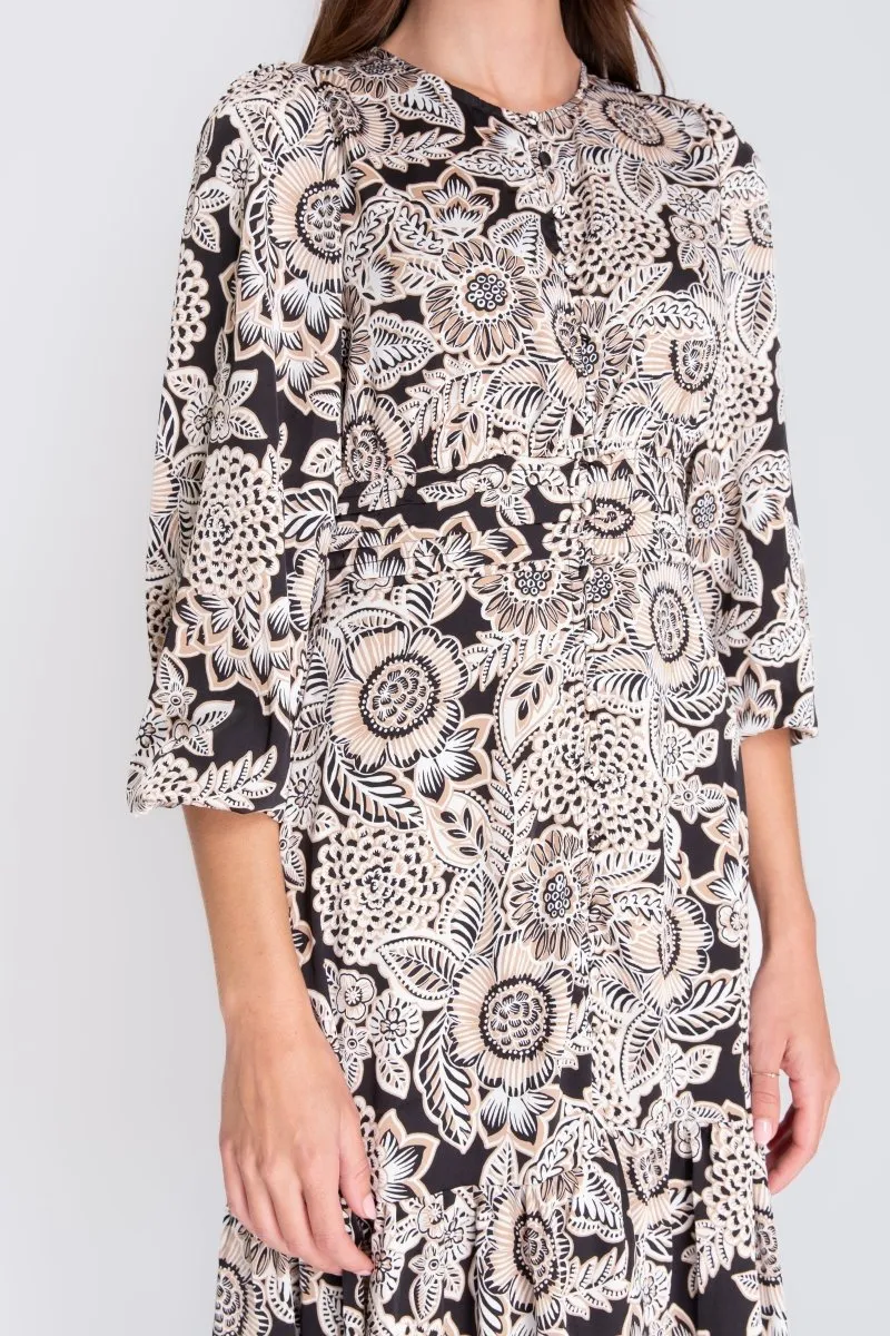 GWENYTH DRESS (Black/Patchwork)