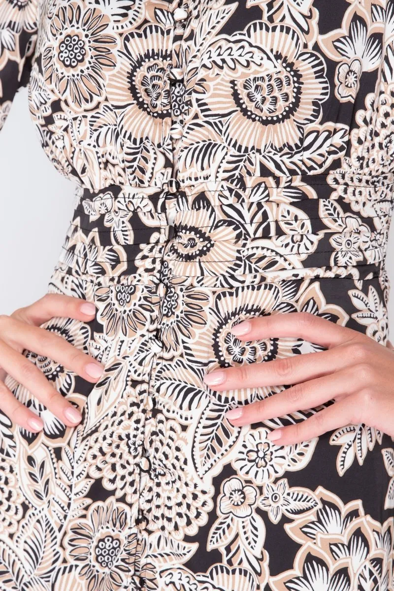 GWENYTH DRESS (Black/Patchwork)