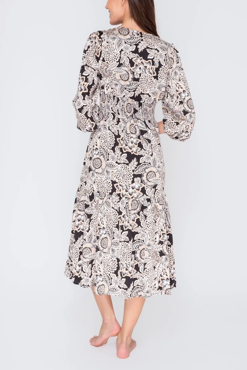 GWENYTH DRESS (Black/Patchwork)