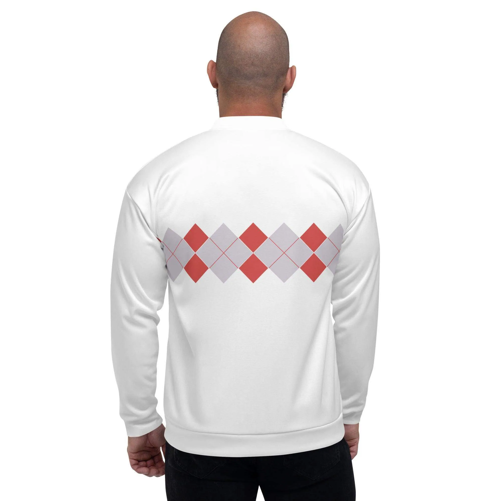 Ivan Lendl Argyll Red Grey Bomber Jacket