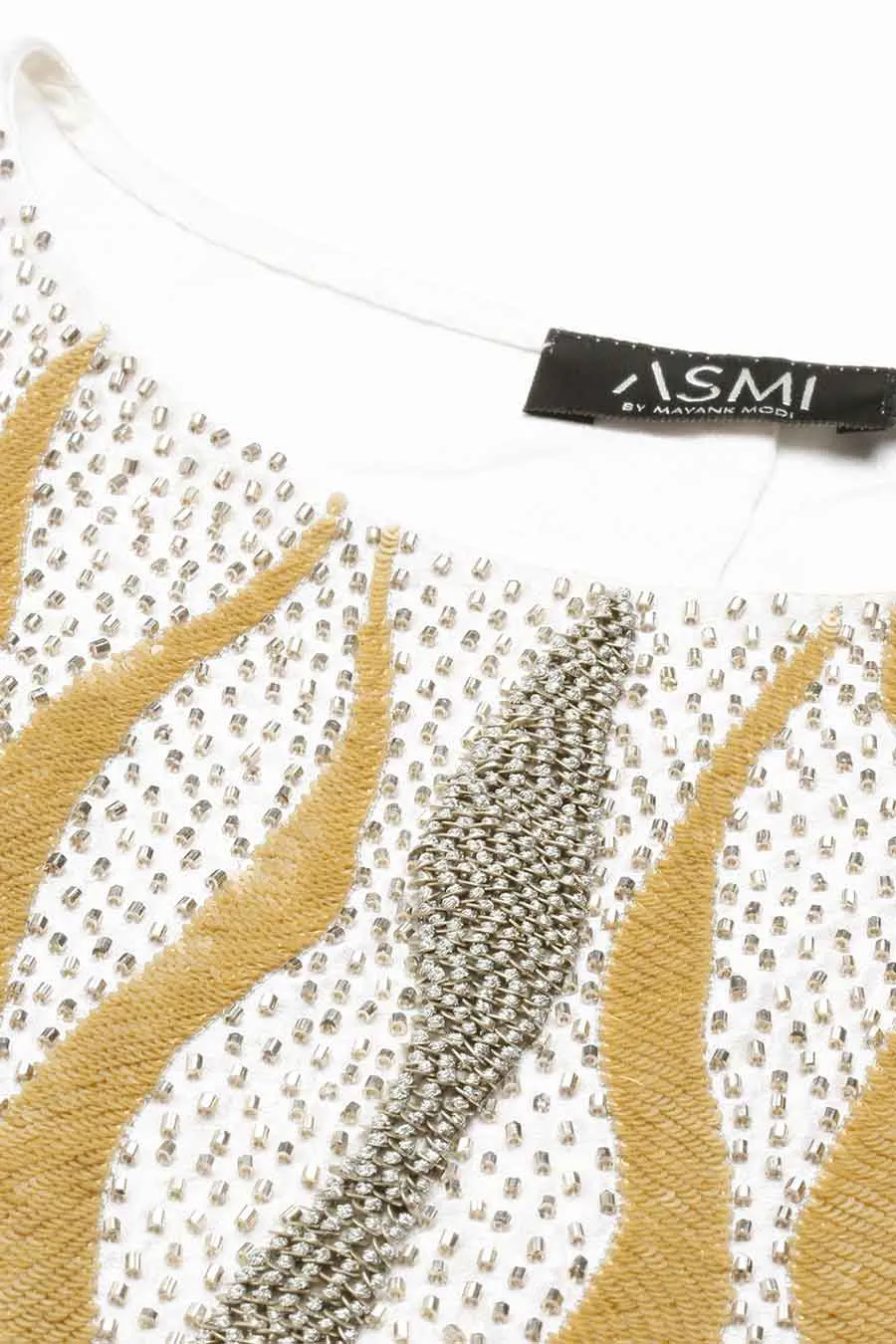 Ivory Silk Embroidered Dress