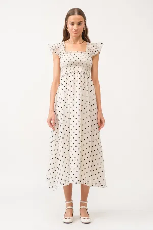 Jacquelyn Off White Midi Dress