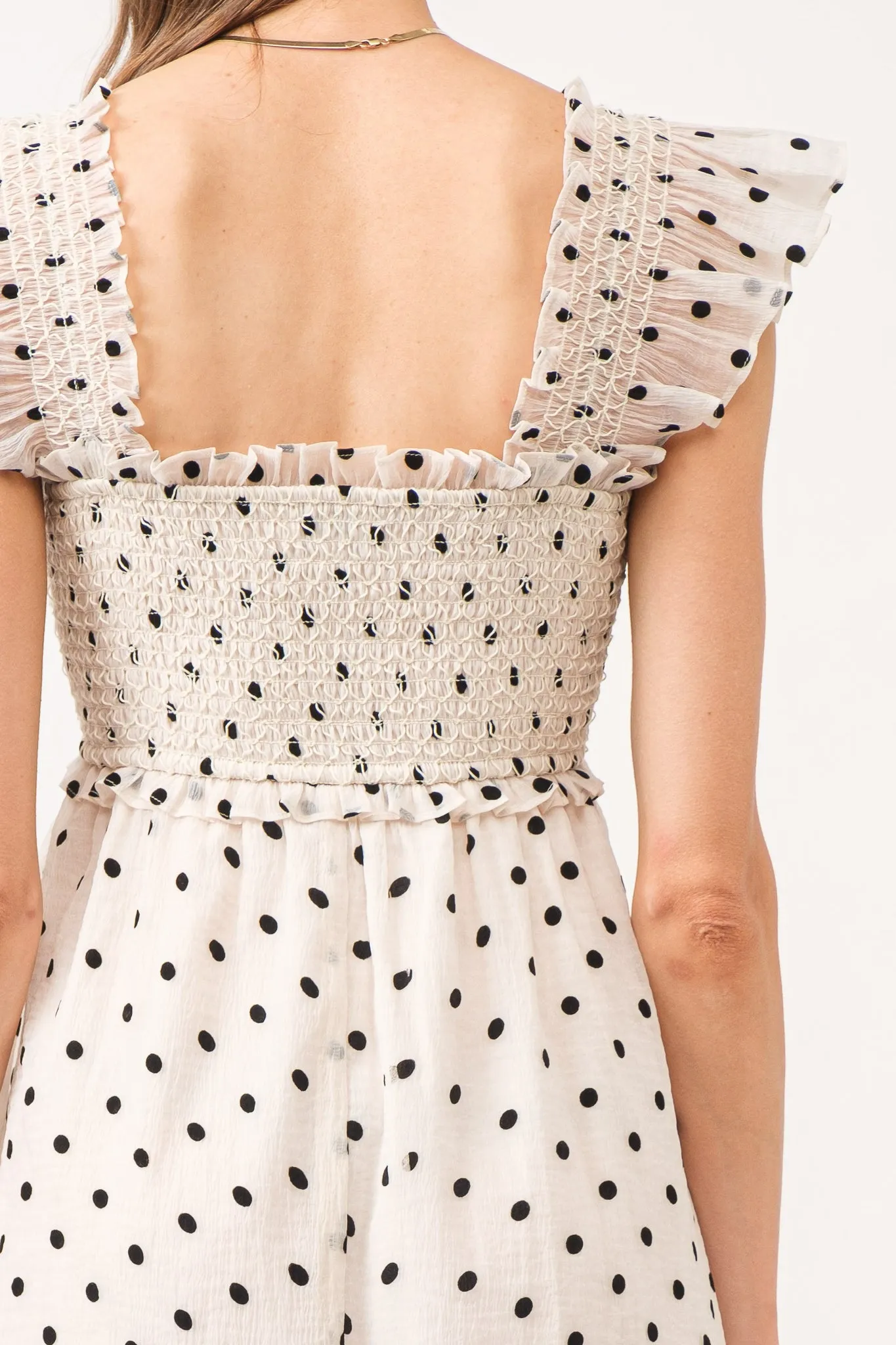 Jacquelyn Off White Midi Dress