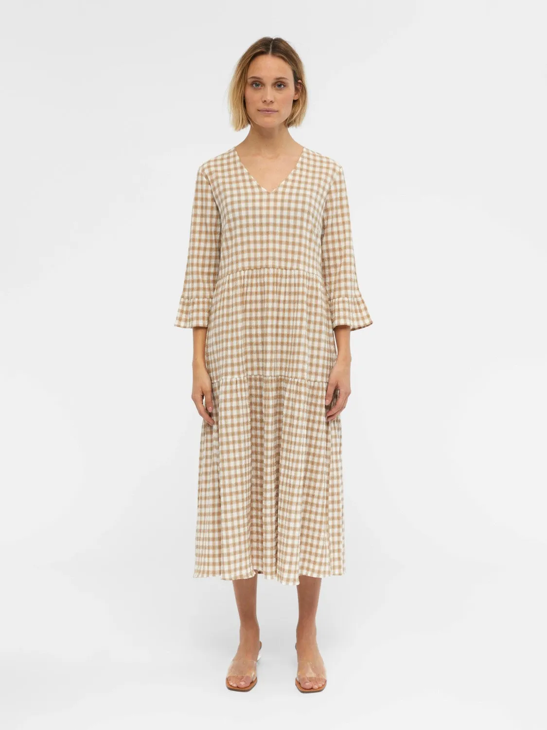 Lara Midi Dress (Brown)